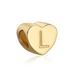 Load image into Gallery viewer, Initial Heart Charms Gold Over Sterling Silver Womens Ginger Lyne Collection - L

