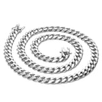 Load image into Gallery viewer, Cuban Link Chain Necklace Gold Stainless Steel Hip Hop Men Women Ginger Lyne - Silver-10mm-18
