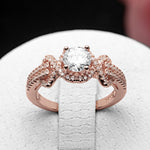Load image into Gallery viewer, Ellalee Engagement Ring Rose Gold Sterling Silver Cz Women Ginger Lyne - 10
