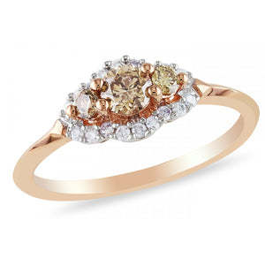 Sondra Engagement Ring Rose Gold Sterling Silver Cz Womens Ginger Lyne - 9