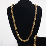 Load image into Gallery viewer, Gold Twisted Rope Chain Necklace Hip Hop Men Women Ginger Lyne Collection - 18 Inch Gold
