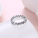 Load image into Gallery viewer, Heart Eternity Band Ring Sterling Silver Cz Wedding Women Ginger Lyne - 10
