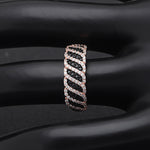Load image into Gallery viewer, Judith Anniversary Band Ring Black Cz Rose Twist Womens Ginger Lyne - 6
