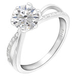 Load image into Gallery viewer, Kerri Engagement Ring Solitaire Cz Sterling Silver Womens Ginger Lyne - 7
