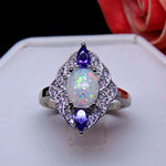 Load image into Gallery viewer, Quin Created Fire Opal Purple Cz Ring Women Ginger Lyne Collection - 10
