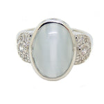 Load image into Gallery viewer, Cory Statement Ring Women Oval Fire Opal White Gold Plated Ginger Lyne - 12
