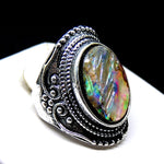 Load image into Gallery viewer, Calgary Statement Ring Womens Simulated Abalone Ginger Lyne Collection - 10

