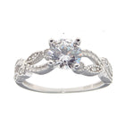 Load image into Gallery viewer, Engagement Ring Sterling Silver Cz Versia Filigree Womens Ginger Lyne - 10
