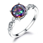 Load image into Gallery viewer, Created Mystic Topaz Engagement Ring Sterling Silver Women Ginger Lyne - 8
