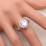 Load image into Gallery viewer, Chari Engagement Ring Sterling Silver Cz Womens Ginger Lyne Collection - 6
