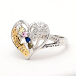 Load image into Gallery viewer, Heart Ring Inscribed To Grandma With Love Plated Cz Womens Ginger Lyne - 10
