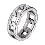 Load image into Gallery viewer, Chain Wedding Band 6.5mm Stainless Steel Men Women Ginger Lyne Collection - 10
