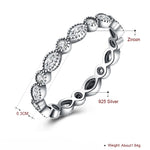 Load image into Gallery viewer, Lucy Eternity Ring Wedding Band Cz Antiqued Silver Womens Ginger Lyne - 6
