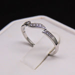 Load image into Gallery viewer, Calli Unique Anniversary Wedding Band Ring White Gold Plate Ginger Lyne - 10
