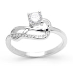 Load image into Gallery viewer, Jerilyn Engagement Ring Infinity Sterling Silver Cz Womens Ginger Lyne - 6
