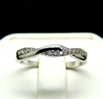 Load image into Gallery viewer, Dakota Twisted Anniversary Wedding Band Ring Womens Cz Ginger Lyne - 10
