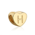Load image into Gallery viewer, Initial Heart Charms Gold Over Sterling Silver Womens Ginger Lyne Collection - H
