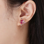 Load image into Gallery viewer, Pink Flamingo Earrings for Women Cz Rose Sterling Silver Girls Ginger Lyne Collection - Earrings

