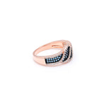 Load image into Gallery viewer, Trisha Anniversary Band Ring Blue Cz Black Rose Womens Ginger Lyne - 6
