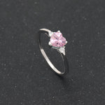 Load image into Gallery viewer, Shelly Engagement Promise Ring Heart Sterling Silver Women Ginger Lyne - Pink,10
