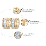 Load image into Gallery viewer, Small Hoop Earrings Marquise Cut Cubic Zirconia Womens Ginger Lyne - Gold
