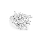 Load image into Gallery viewer, Shai Lynn Engagement Ring Marquise Flower Silver Cz Womens Ginger Lyne Collection - 10
