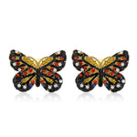 Load image into Gallery viewer, Butterfly Stud Earrings Cubic Zirconia Women Ginger Lyne Collection - Red
