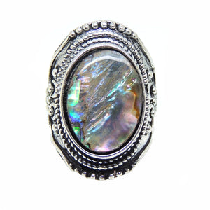 Calgary Statement Ring Womens Simulated Abalone Ginger Lyne Collection - 7