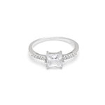 Load image into Gallery viewer, Morgan Engagement Ring Princess Cz Sterling Silver Women Ginger Lyne - 10

