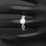 Load image into Gallery viewer, Andrea Engagement Ring Sterling Silver Twist 2Ct Cz Womens Ginger Lyne - 10
