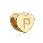 Load image into Gallery viewer, Initial Heart Charms Gold Over Sterling Silver Womens Ginger Lyne Collection - P
