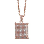 Load image into Gallery viewer, Angelica Necklace Womens Rose Plate Cubic Zirconia Pendant Ginger Lyne - Rose Gold
