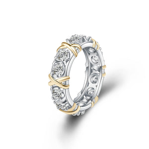 Charmaine X's and O's Anniversary Wedding Band Ring Cz Ginger Lyne - 10