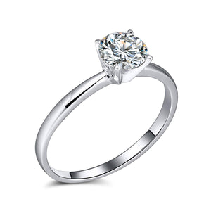 Amore Engagement Ring Women 1 Ct Moissanite 14K Gold Solitaire Ginger Lyne Collection - 1 CT,10