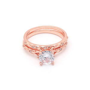 Lanelle Bridal Set Sterling Silver Engagement Ring Womens Ginger Lyne - Black,10