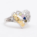Load image into Gallery viewer, Heart Ring Inscribed To Grandma With Love Plated Cz Womens Ginger Lyne - 10

