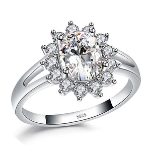 Chari Engagement Ring Sterling Silver Cz Womens Ginger Lyne Collection - 6