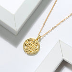 Load image into Gallery viewer, Flower Window Pattern Pendant Necklace Cz Women Ginger Lyne Collection - Gold
