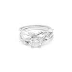 Load image into Gallery viewer, Yonte Bridal Set Sterling Silver 6mm Cz Ring Band Womens Ginger Lyne - 6
