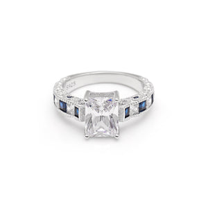 Katharina Engagement Ring Sterling Silver Emerald Cz Women Ginger Lyne - 10