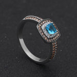 Load image into Gallery viewer, Coco Engagement Ring Women Chocolate Blue Sterling Silver Ginger Lyne - 10
