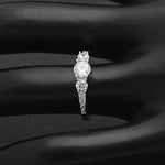 Load image into Gallery viewer, Anastasia Engagement Ring Sterling Silver 3 Stone Wedding Ginger Lyne Collection - 10
