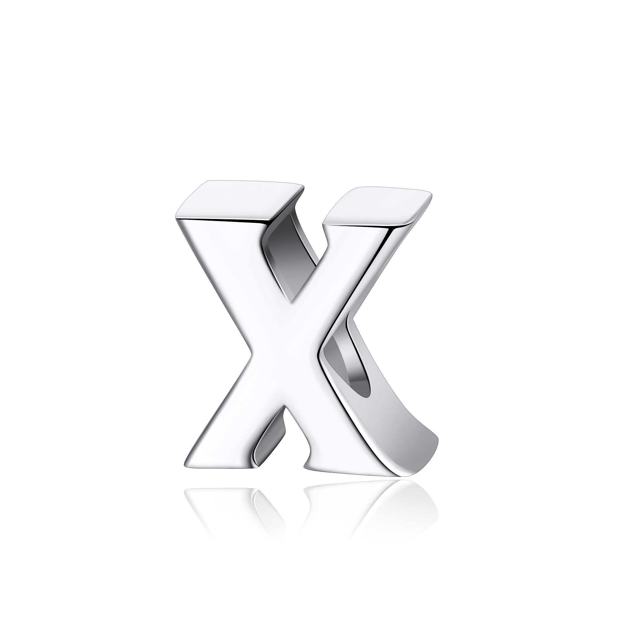 Initial Letter Charms Sterling Silver Womens Girls Ginger Lyne Collection - X