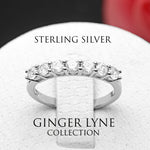 Load image into Gallery viewer, Carla Anniversary Wedding Band Ring Sterling Silver Women Ginger Lyne - 6
