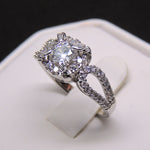 Load image into Gallery viewer, Carlita Engagement Ring Sterling Silver Womens Cz Ginger Lyne Collection - 10
