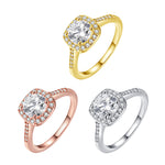 Load image into Gallery viewer, Renee Halo Engagement Ring Clear Cz Women Rose Gold Plated Ginger Lyne - Rose Gold,10
