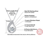 Load image into Gallery viewer, Ginger Lyne Collection Sterling Silver Cz Swinging Oval Shape Pendant Necklace for Women Gifts for Her - Style 41
