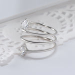 Load image into Gallery viewer, Unique Princess Cz Statement Ring Sterling Silver Womens Ginger Lyne - 6
