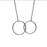 Load image into Gallery viewer, Mom Greeting Card Sterling Silver Linked Circles Necklace Women Ginger Lyne Collection - Mom-287
