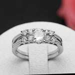 Load image into Gallery viewer, La Sha Bridal Set Sterling Silver Cz Engagement Ring Women Ginger Lyne - 10
